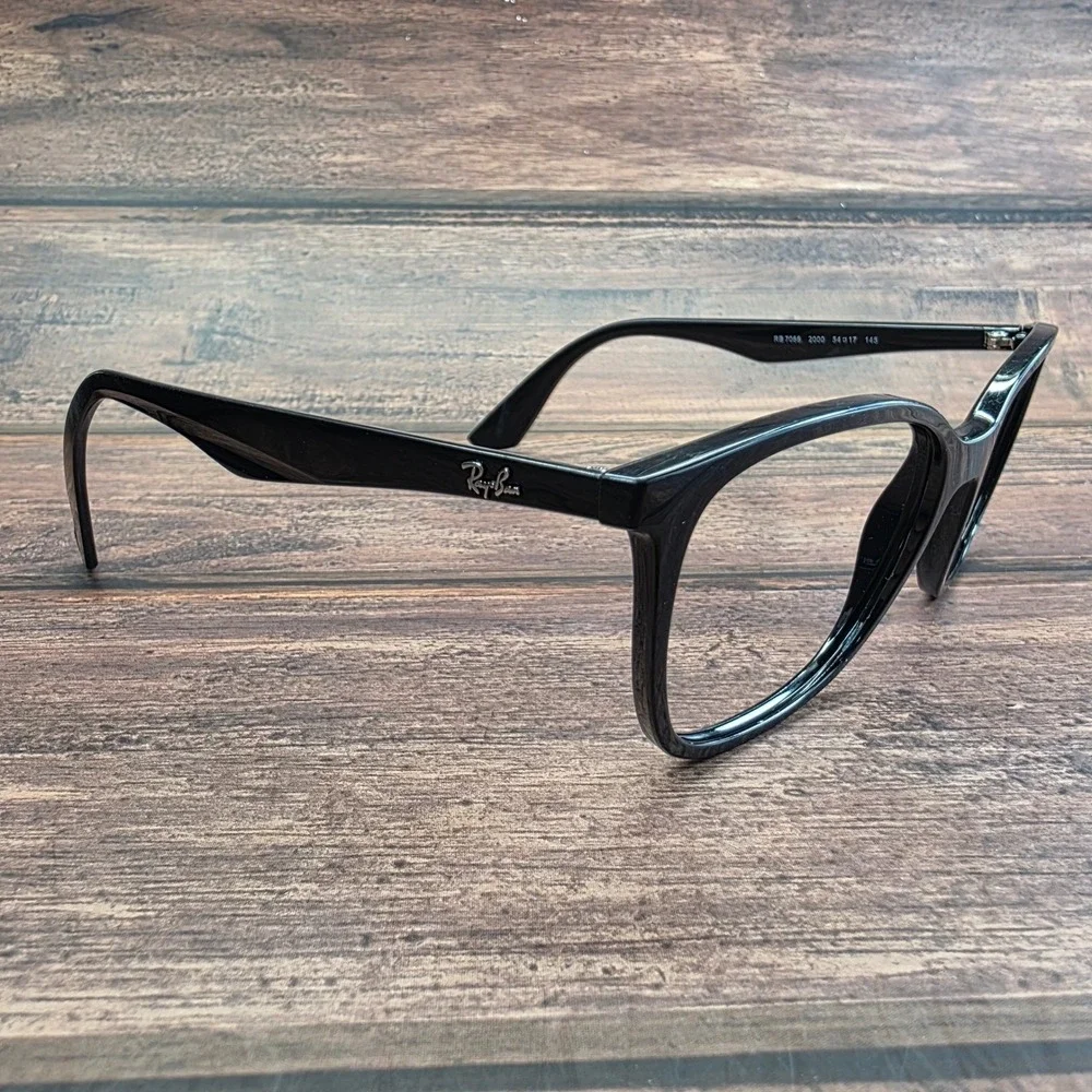 Ray-Ban RB7066 2000 Black Cat Eye Eyeglasses Frames 54-17-145